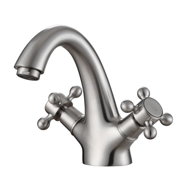 

sus 304 stainless steel dual holder single hole and cold water basin faucet single liver