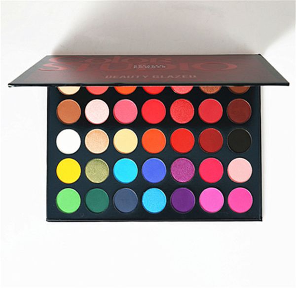 

New makeup beauty glazed color tudio 35color eye hadow palette pre ed powder eye hadow dhl hipping