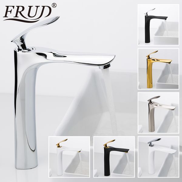 

frud basin faucets basin mixer waterfall bathroom faucet taps tall sink faucet water tap single handle brass tap torneira