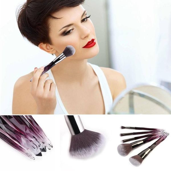 

5pcs/set 3d diamond design makeup brush set kits foundation powder eye shadow cosmetic make up brushes beauty tools