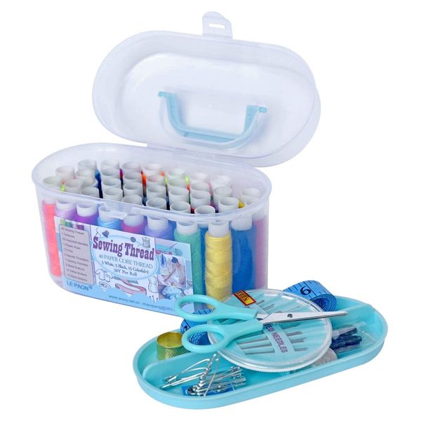 

diy sewing kit suitable for beginner emergency high-level travel sewing supplies-gifts home tools us, Black