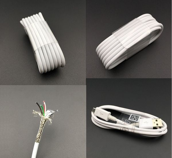 

A +++ Оригинальный Высочайшее Качество Белый Свет Кабель Micro USB 1 М 3FT Синхронизации Данных Зарядный Шнур Зарядное Устройство Линия Провод для Телефона Samsung S4 S7 S8 S9 8 7 6