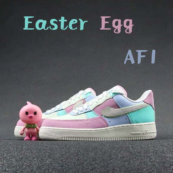 

2018 nikÃ¨ air forcÃ¨ force 1 low easter egg skateboarding shoes ah8462-400 one dunk sports sneakers casual shoes size eur 36-45, Black