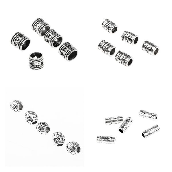

20pcs fashion dreadlock hair beads tibetan style silver rings + wire hook tool