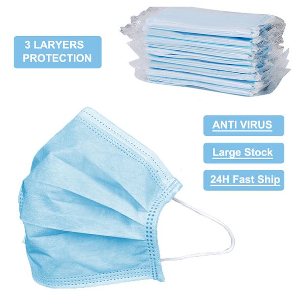 

baby home use face mask respirator disposable n95 masks thick-3 layer protection anti dust mask 50pcs breathable ship in 20hours