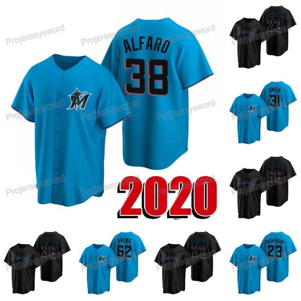 

2020 new season jorge alfaro jersey corey dickerson caleb smith jose urena jarlin garcia miguel rojas mens womens youth baseball jerseys, Blue;black