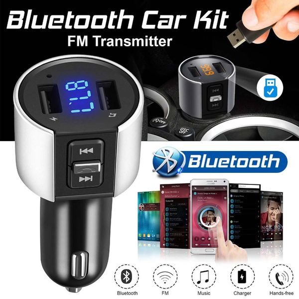 

mp3 play fm transmitter bluetooth 4.2 supports last call redial+handsmusic playing from usb flash drive+with mic+fm radio