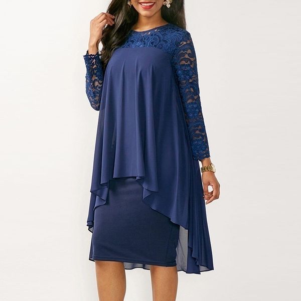 

женщина платье одежды женщин платье осени женщины сексуальной партия твердой оборки крышка шнурок платье элегантных платья h шифон пэчворк н, Black;gray