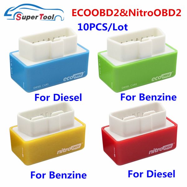 

10pcs/lot obd2 nitroobd ecoobd2 car fuel saver nitroobd2 eco obd 2 diesel benzine ecu chip tuning box plug driver eco/nitro obd2