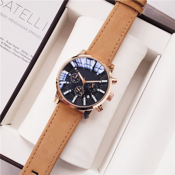 

новый бренд класса люкс полнофункциональный кварцевый механизм автоматического знакомства стильные мужчины и женщины знакомства спортивные к, Slivery;brown