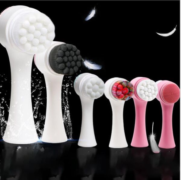 

Double ide ilicone facial clean ing bru h 3d face cleaning ma age tool multifunctional ilicone facial bru h kka6827