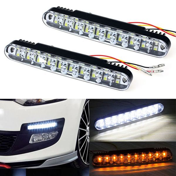 

2pcs universal 12v 30led car daytime running light fog lamp car driving light super bright white durable auxiliary lamp