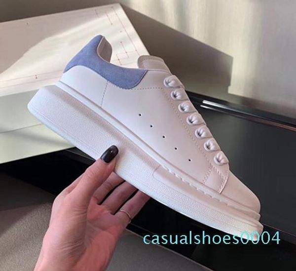 

designer casual shoes genuine leather sneakers luxury mens women trendy trainer white leather platform shoes flat chaussures af24, Black