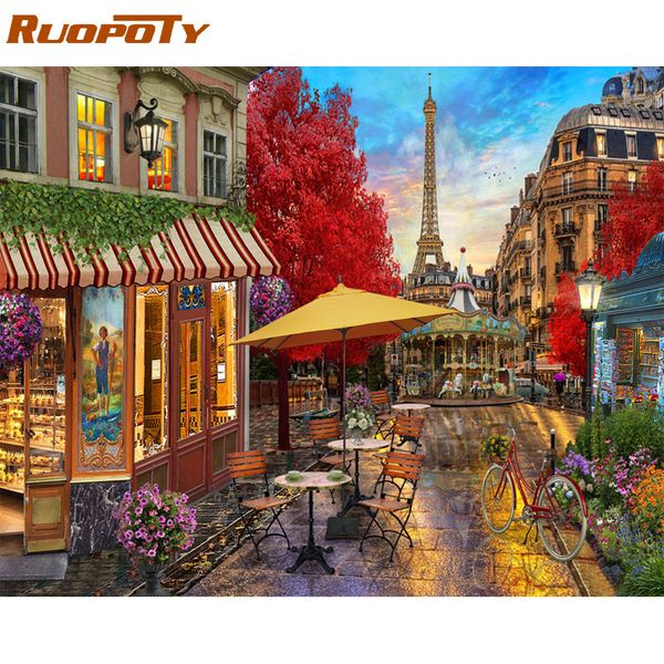 

ruopoty frame 60x75cm landscape diy painting by numbers kit modern wall art picture by numbers acrylic paint on canvas for home
