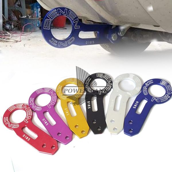 

car-styling aluminum car racing trailer ring 6color tow hook eye tow car screwon towing bars universal for auto trailer ring