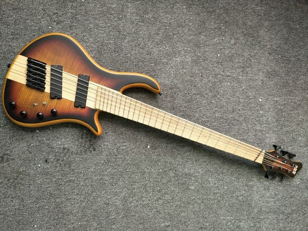 

wholesale 2019 new 6 strings bass yellowburst active pickups electric bass guitar