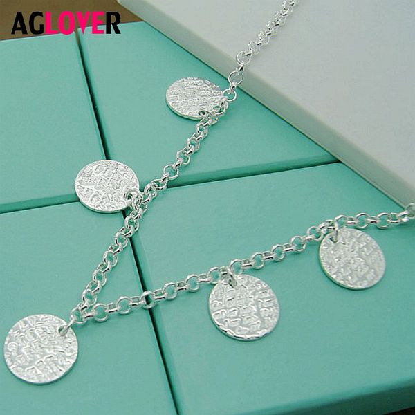 

оригинал посеребренная красивая 5 круглый кулон ожерелье женщина девушка пара ювелирных изделий шарма, Silver