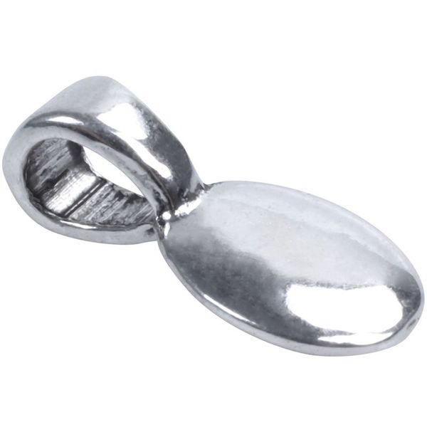 

30pcs silver tone oval tag glue on bail 15x8mm(5/8x3/8 inch, Bronze;silver