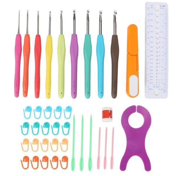 

portable travel crochet hooks sweater sewing needles storage tool kit bag, Black