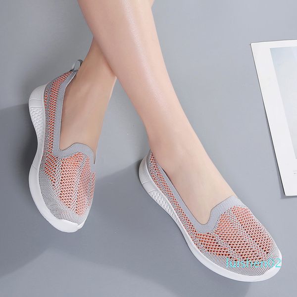 

spring autumn women shoes women breathable mesh sneakers shoes ballet flats ladies slip on flats loafers plus l02, Black