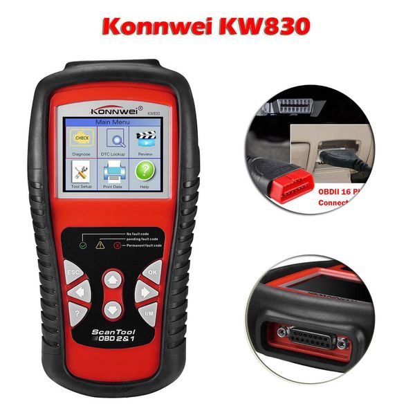 

car-styling selling brand konnwei kw830 obdii obd2 car lcd code reader data tester diagnostic scan tool