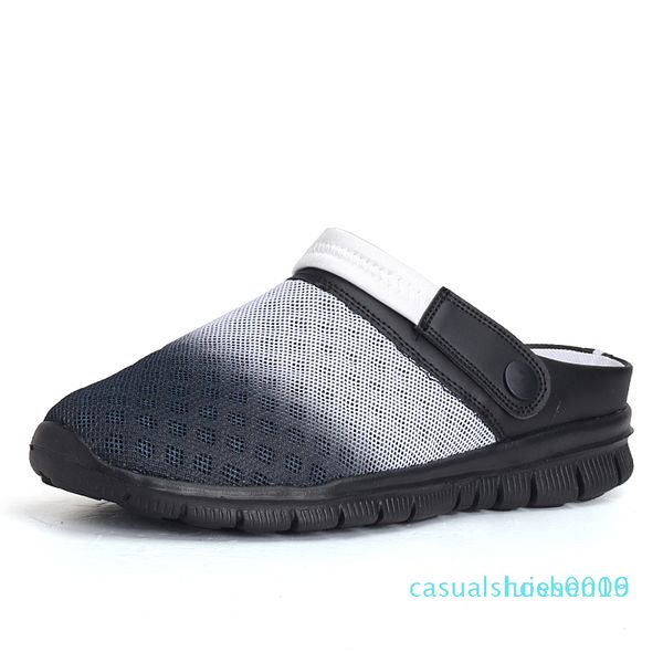 

men summer shoes slip-on sandals big size 36-46 breathable & light men beach shoes casual slippers l16, Black