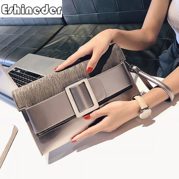 

pu leather women shoulder messenger bag envelope new women clutch simple bow female evening bag ladies handbag