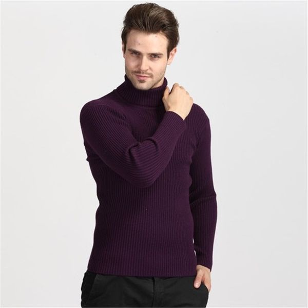 

men's sweaters sweater men winter pullover turtleneck solid color slim clothes keep warm, White;black