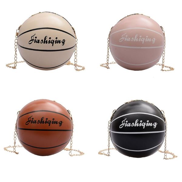 

2020 women pu leather basketball shaped shoulder lady crossbody bag tote satchel