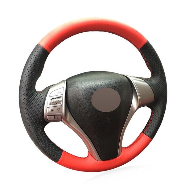 

for nissan rogue 2014-2016 car steering wheel cover hand-stitched diy custom