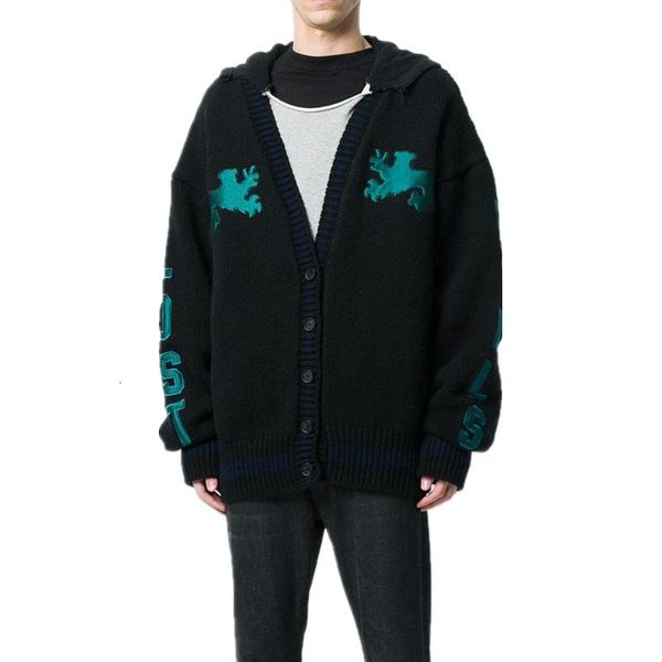 

19ss season5 kanye knitted jacket sweater men women hightstreet cardigan jacket autumn winter coats fashion outwear oversize hfymjk277, Black;brown
