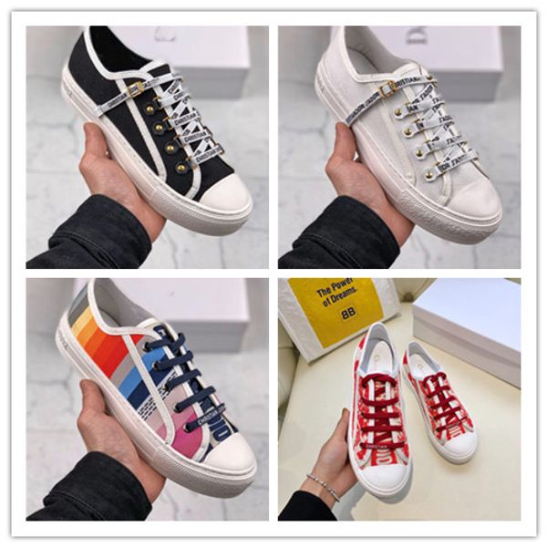 

2019 New spring show catwalk new fashion canvas shoes womens beautiful Flat shoes Sports and leisure shoes brand logo sole Size36-39