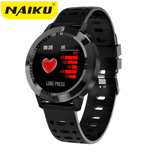 

naiku cf58 smart watch ip67 waterproof tempered glass activity fitness tracker heart rate monitor sports men women smartwatch, Slivery;brown