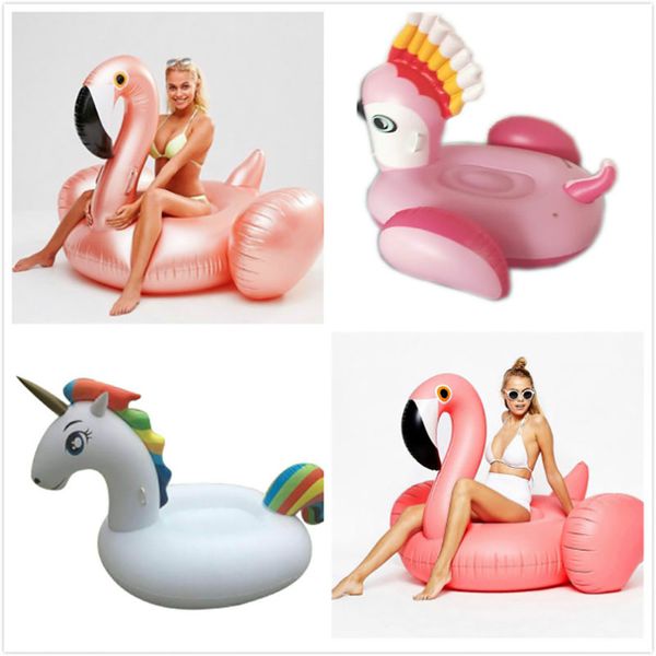 

parrot giant flower print swan inflatable float for pool party toys green flamingo ride-on air mattress swimming ring boia