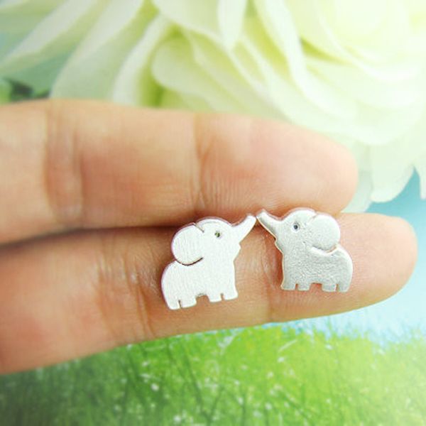 

корейский стиль симпатичные слон стержня уха прекрасный животных серьги 18k золото серебро белое золото покрыло ювелирных изделий способа pe, Golden;silver