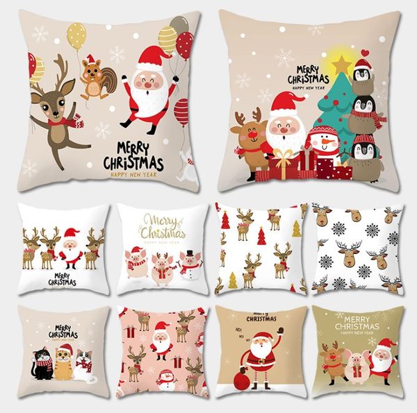

pillow case cover christmas stripe cushion covers new plaid linen sofa pillow case cushion cover xmas gift home decor toy over 10styles