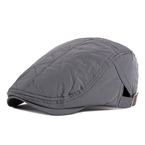

beret men's autumn and winter british retro cap women's wild thick warm forward hat painter hat, Blue;gray