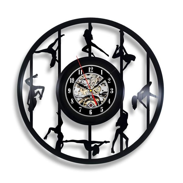 Handmade Solutions Eu Pole Dancer Gift Wall Clock For Room Art Dancing Party Sticker Sign Strip Dance Bedroom Accessories Home Decor Modern Clocks