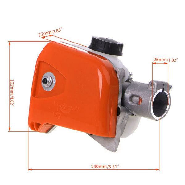 

tree chainsaw gearbox gear head 26mm spline pole saw tree cutter chainsaw gearbox gear head tool 7/9 spline a5yd