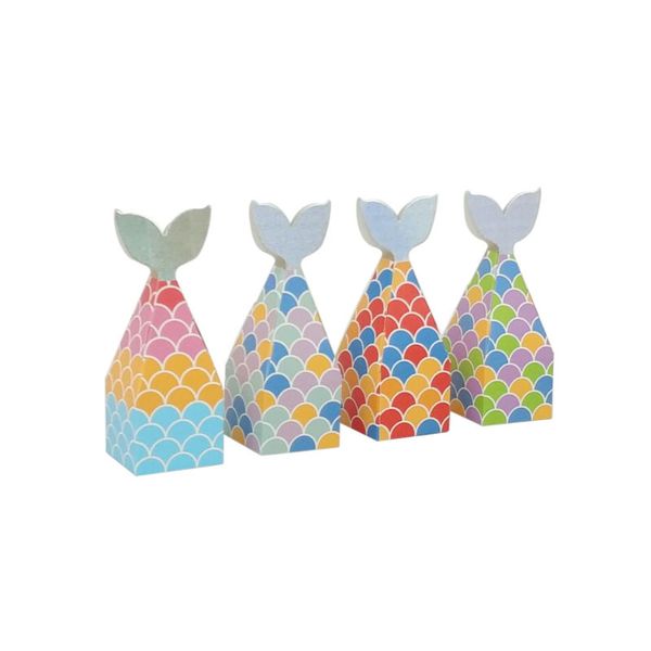 

mermaid favor boxes girls birthday supplies candy box treat box