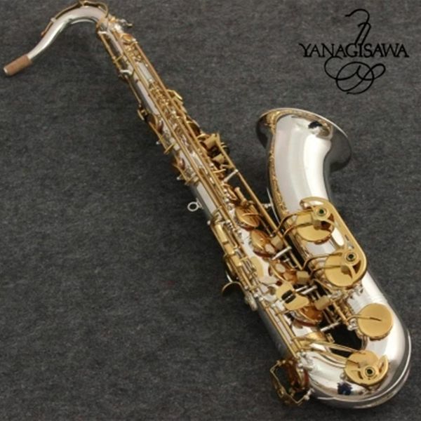 

new tenor saxophone yanagisawa t-9930 musical instruments bb tone nickel silver plated tube gold key sax with case mouthpiece