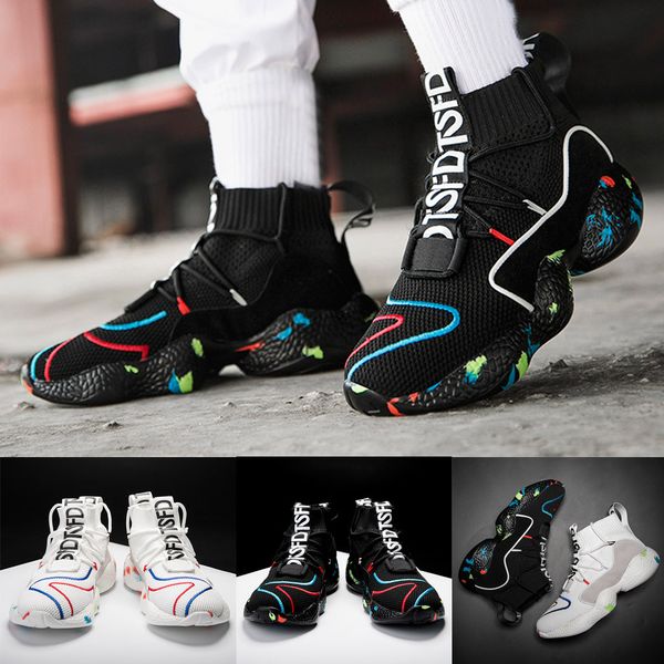 

onto-mato brand couple outdoor mesh lace-up casual sports shoes run breathable shoes sneakers dropshipping turnschuhe sneakers, Black