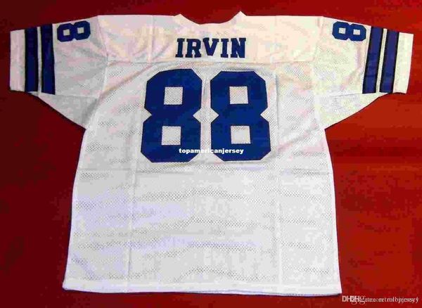 

retro #88 michael irvin custom mitchell & ness jersey white mens stitching s-5xl,6xl football jerseys running, Black;blue