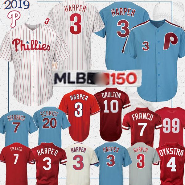

phillies jerseys philadelphia bryce 3 harper 17 rhys hoskins 27 aaron nola 20 mike schmidt mens retro flex cool base 150th baseball jerseys, Blue;black