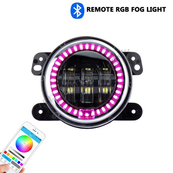 

rgb remote led fog light jk wrangler fog lamp car parts for 4x4 offroad yt tj lj hummer rover driving running fog lights