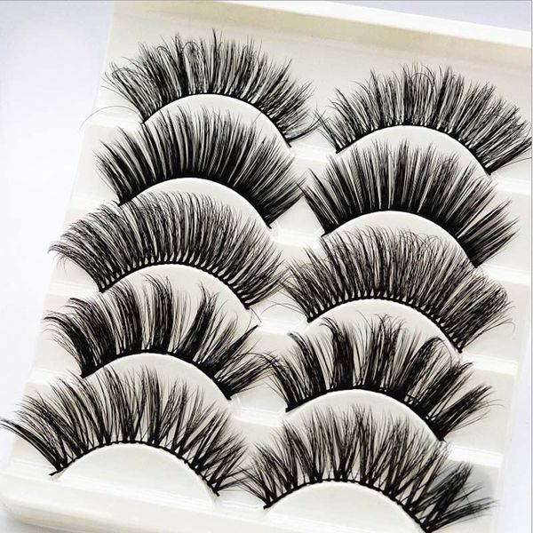 

5pairs/lot moq 10boxes trial order professionals false eyelash full strip daily use handmade mixed one tray lashes ing