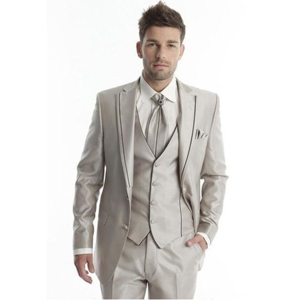 

suit blazers new custom made tuxedo men wedding suits men suits for ternos masculino (jacket+pants+vest, White;black