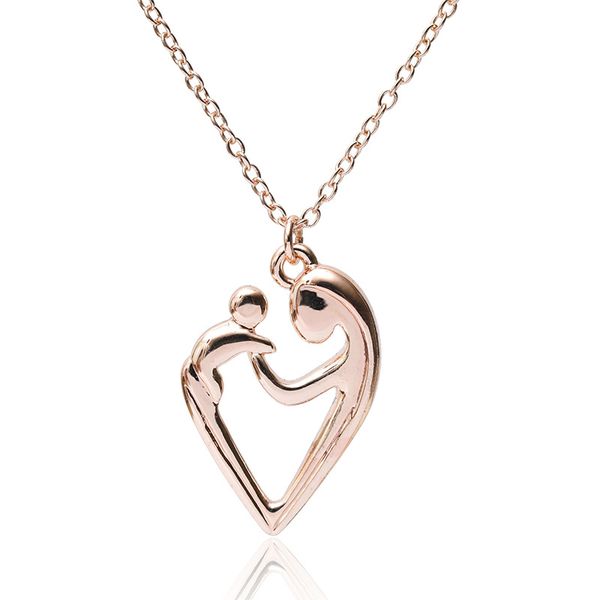 

new arrival mom short chain heart simple pendant necklaces for mothers day jewelry women gift, Silver