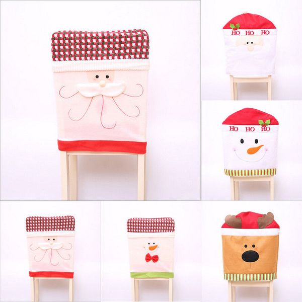 

christmas theme chair hat dustproof chair cover back covers xmas chair covers spandex dinner party table christmas decoration