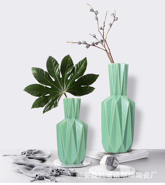 Modern Flower Vase Ceramic Desk Vases European Style Home Wedding